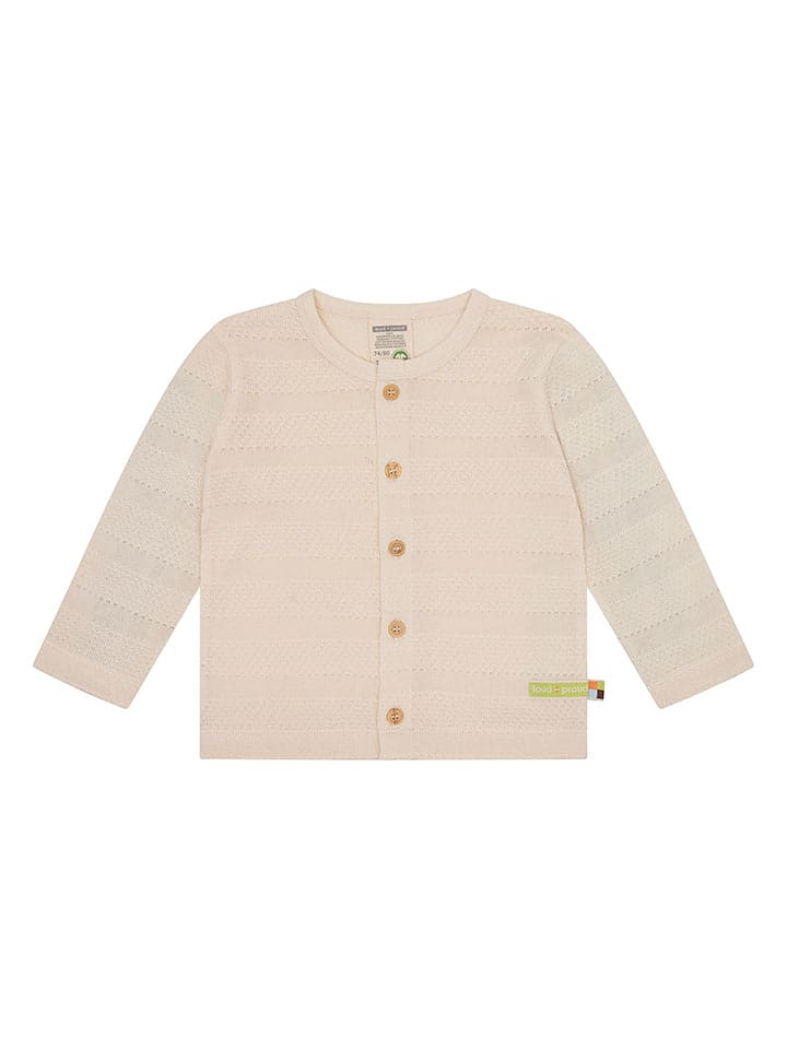 loud + proud Kardigan w kolorze beżowym rozmiar: 110/116