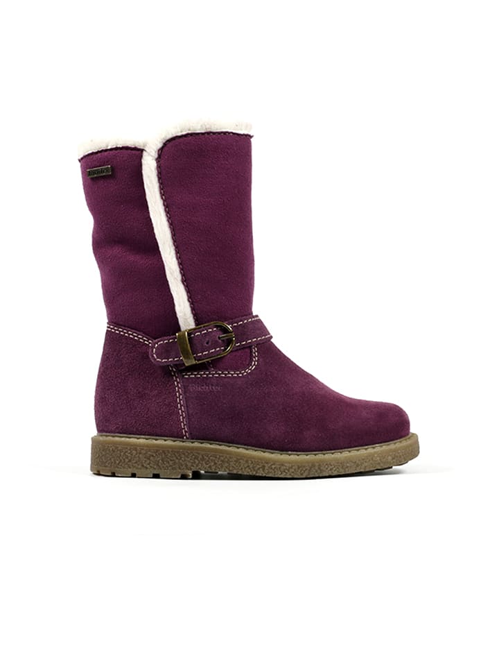 Richter Shoes Skórzane kozaki w kolorze fioletowym rozmiar: 34