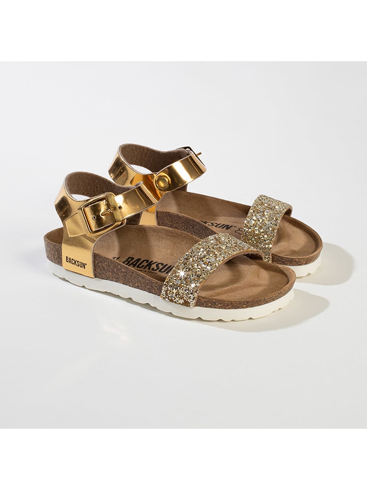 BACKSUN Sandały "Shangri" w kolorze złotym rozmiar: 26