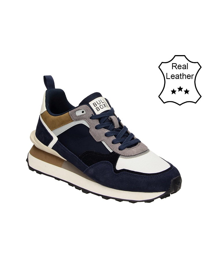 Bullboxer Skórzane sneakersy w kolorze granatowym rozmiar: 44