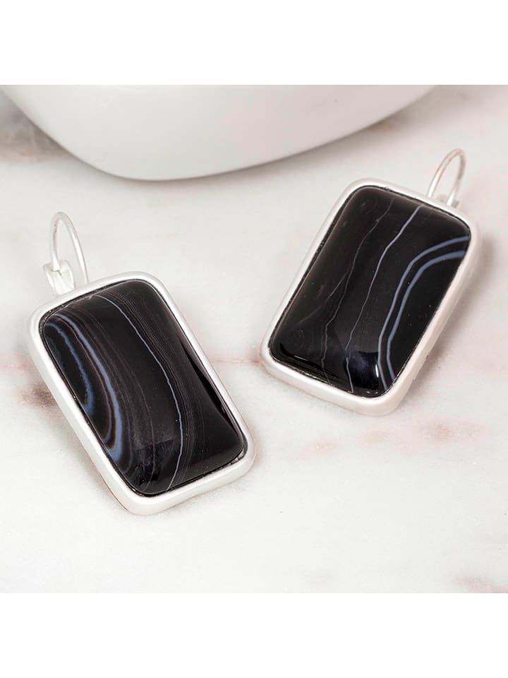 MENTHE À L'O Kolczyki z agatami rozmiar: onesize