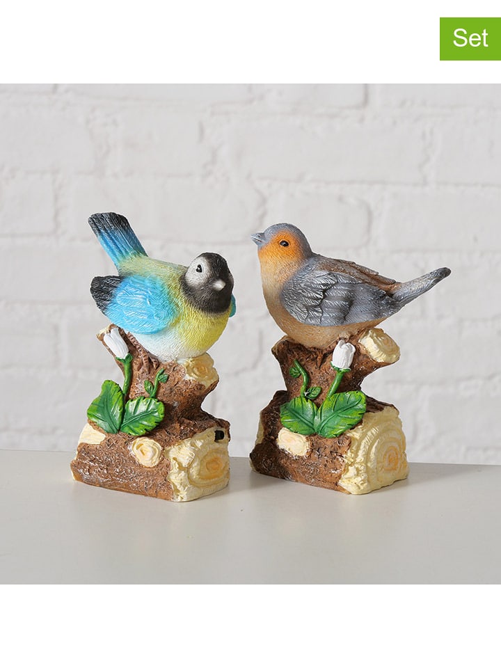 Boltze Figurki dekoracyjne (2 szt.) "Twisty" ze wzorem - 10 x 13 x 7 cm rozmiar: onesize