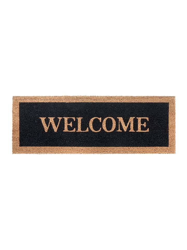 Hanse Home Wycieraczka "Welcome" w kolorze czarnym z włókna kokosowego rozmiar: 27x70 cm