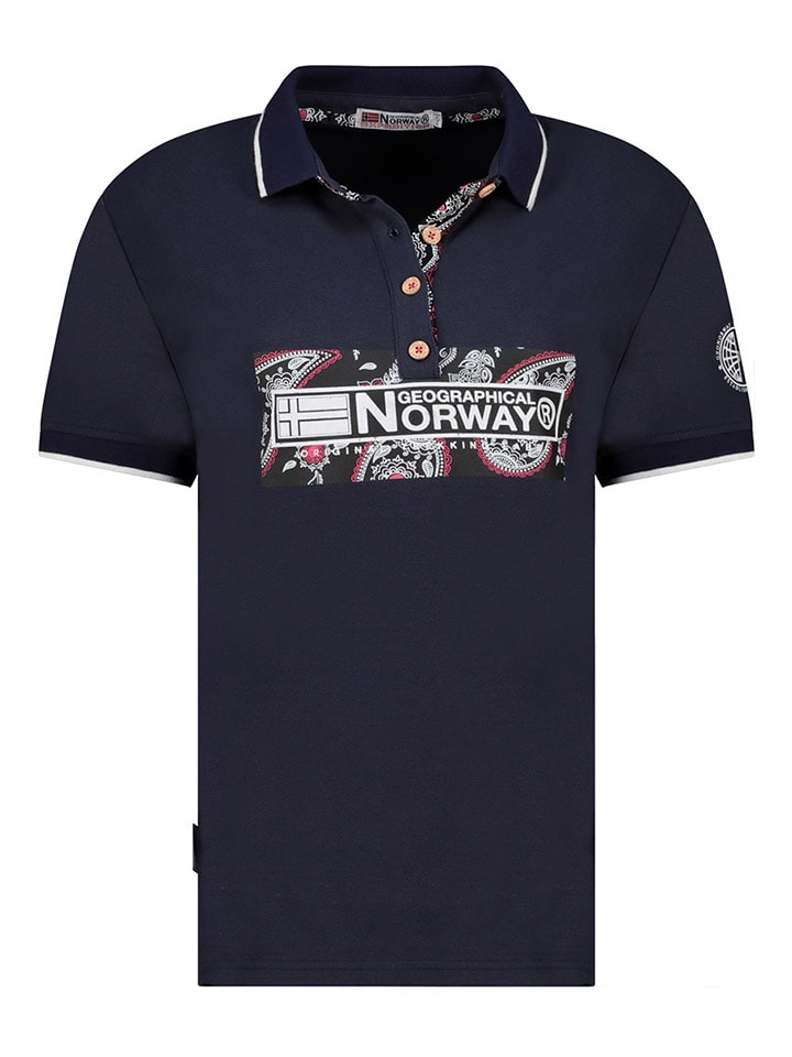 Geographical Norway Koszulka polo w kolorze granatowym rozmiar: S
