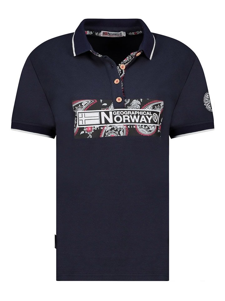 Geographical Norway Koszulka polo w kolorze granatowym rozmiar: S