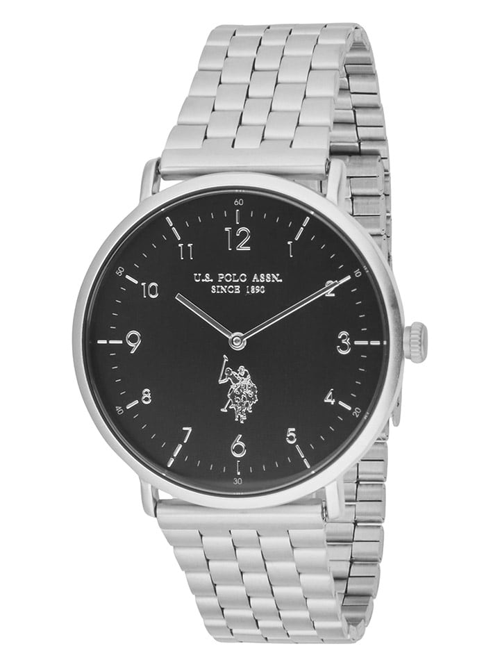 U.S. Polo Assn. Zegarek kwarcowy w kolorze srebrno-czarnym rozmiar: onesize