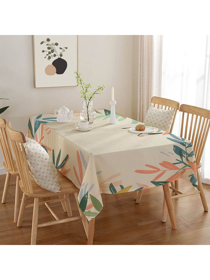 Colourful Cotton Obrus w kolorze kremowym ze wzorem rozmiar: 140x220 cm