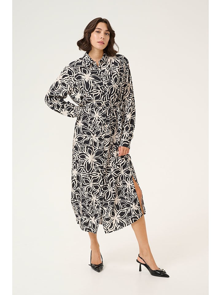 Kaffe Sukienka "Hannah" w kolorze czarno-białym rozmiar: 44