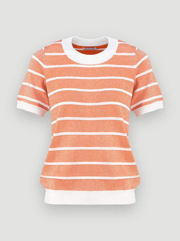 Molton Bluzka w kolorze biało-pomarańczowym rozmiar: S