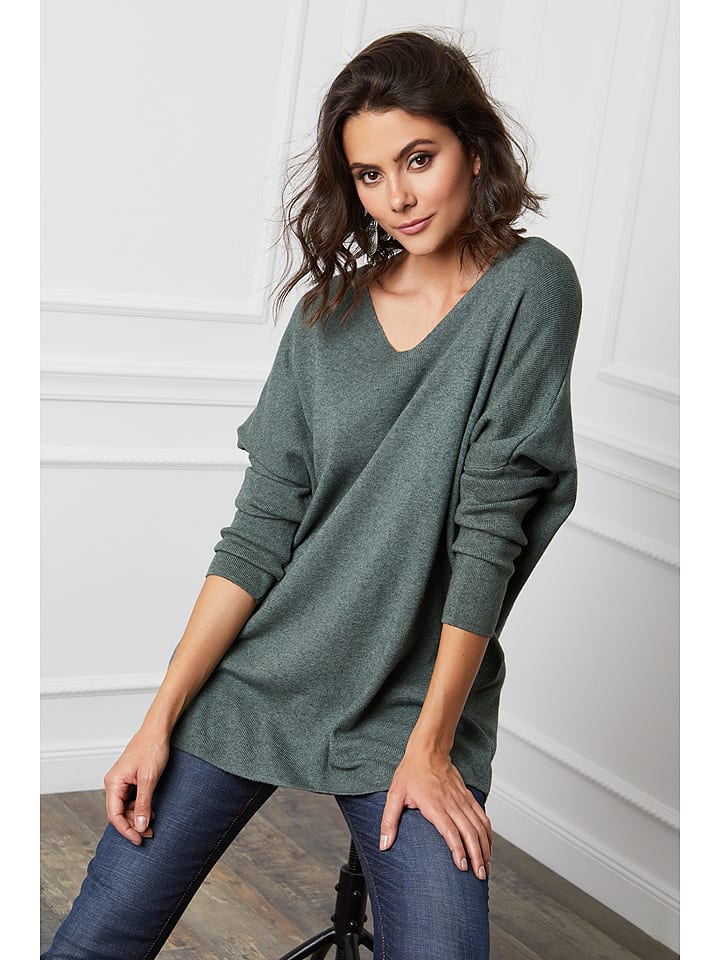 Joséfine Sweter "Beder" w kolorze khaki rozmiar: XL