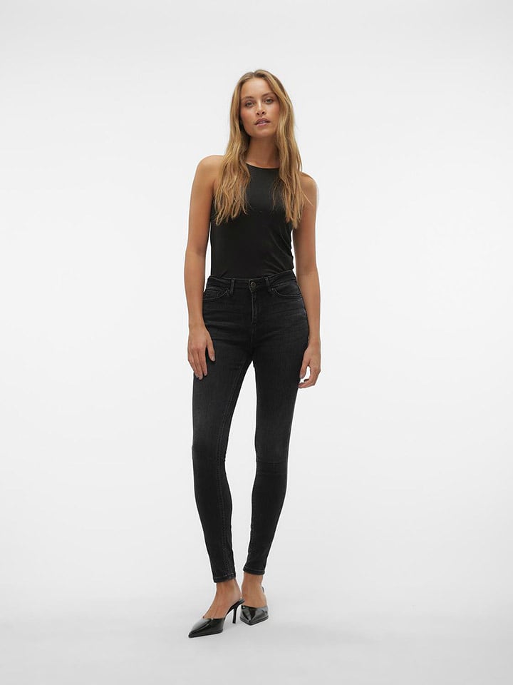 Vero Moda Dżinsy - Skinny fit - w kolorze czarnym rozmiar: XS/L32