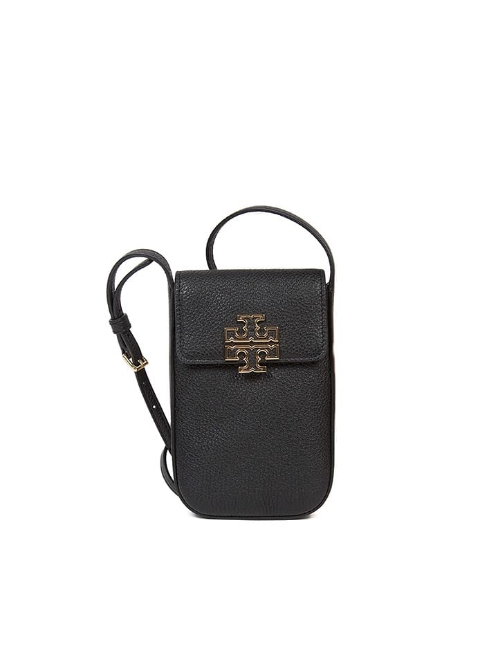 Tory Burch Skórzana torebka w kolorze czarnym na telefon - 8 x 18 x 3 cm rozmiar: onesize