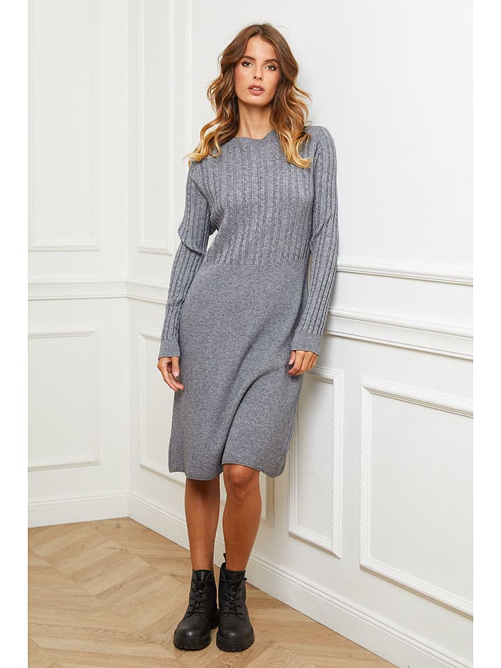 Joséfine Sukienka "Garcy" w kolorze szarym rozmiar: S