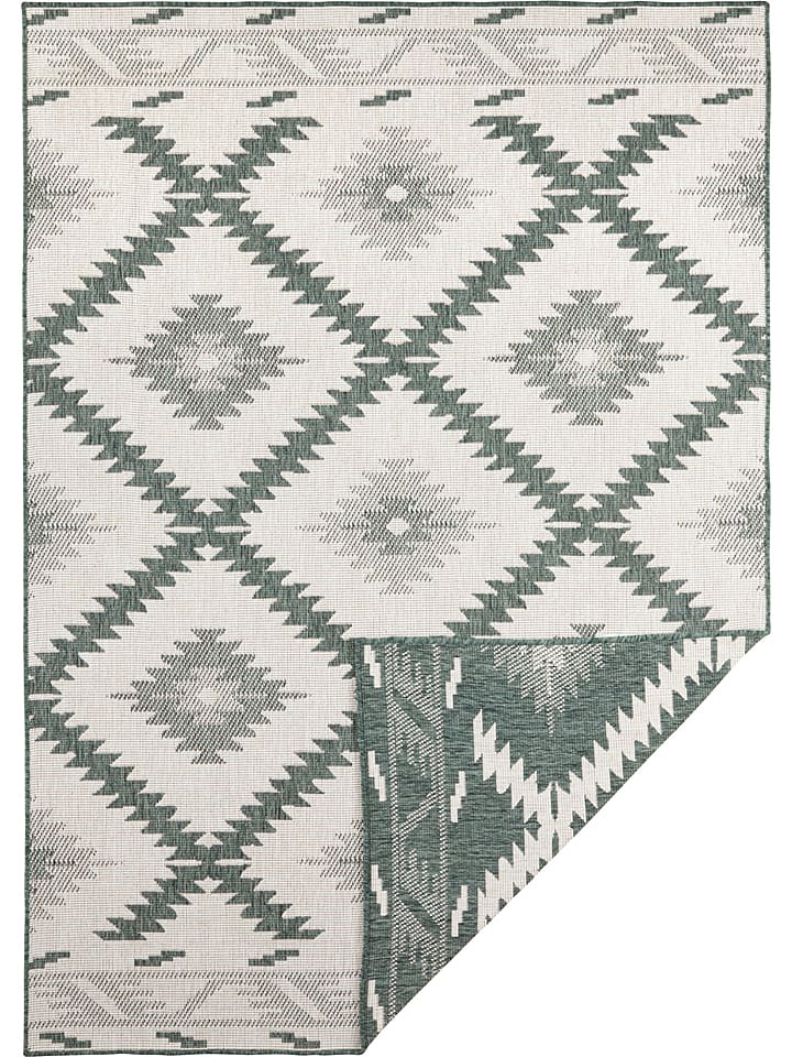 NORTHRUGS Dywan "Malibu" w kolorze zielono-kremowym rozmiar: 80x350 cm
