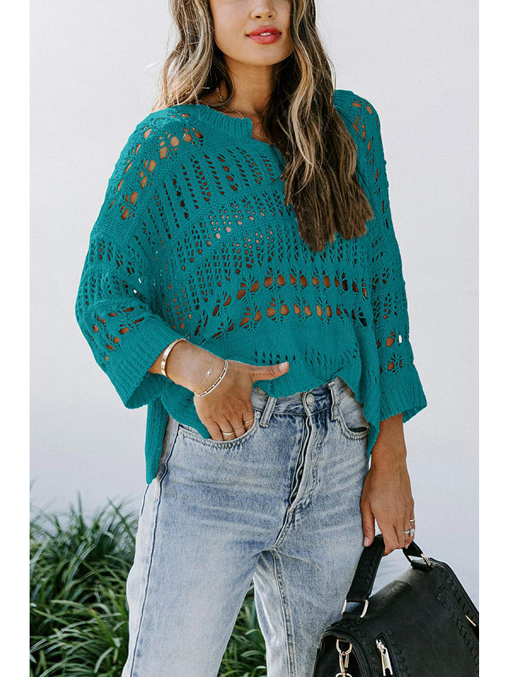 Milan Kiss Sweter w kolorze morskim rozmiar: M