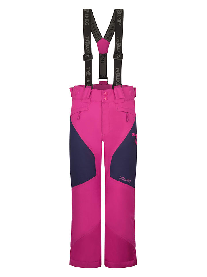 Trollkids Spodnie narciarskie "Kongsberg" w kolorze jagodowym rozmiar: 176