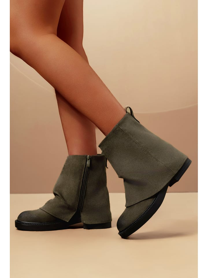 C'M Botki w kolorze khaki rozmiar: 39