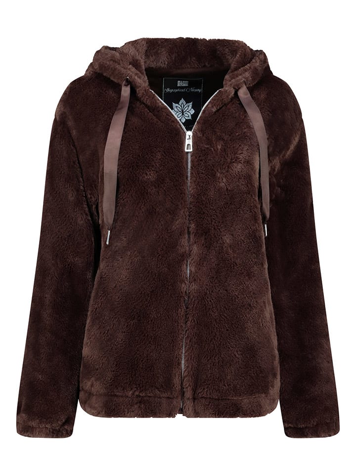 Geographical Norway Kurtka polarowa "Urose" w kolorze ciemnobrązowym rozmiar: M