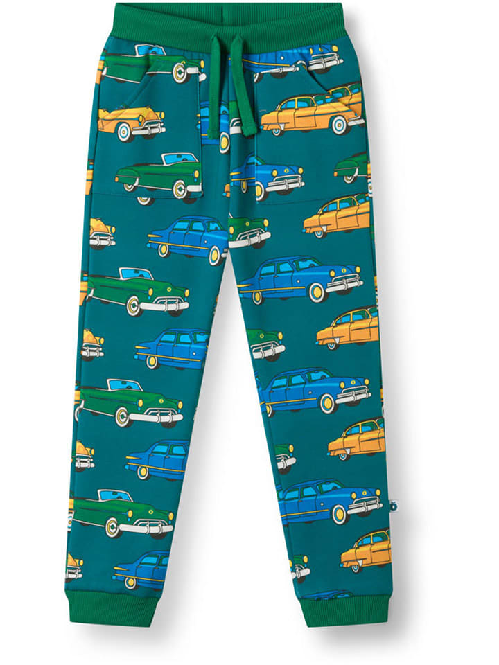 Småfolk Spodnie dresowe "Macoun" w kolorze zielonym rozmiar: 122/128