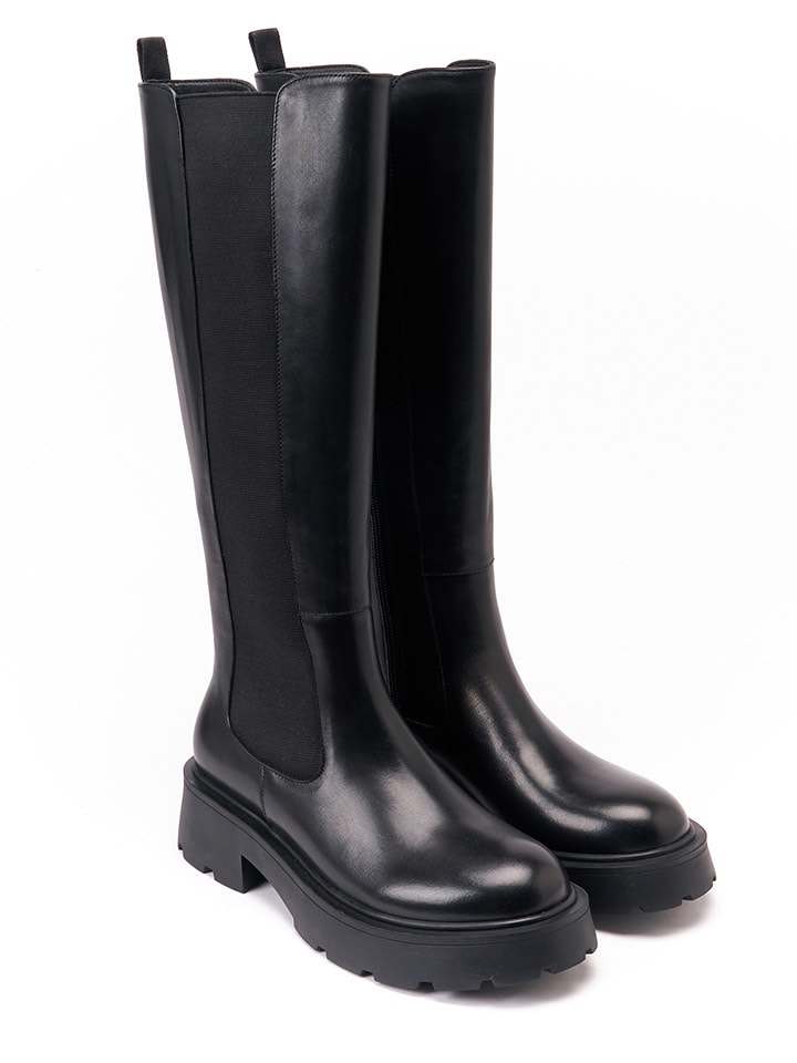 British Passport Skórzane kozaki w kolorze czarnym rozmiar: 41