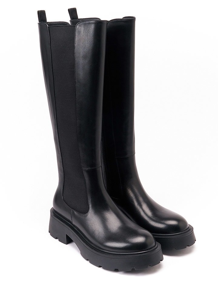 British Passport Skórzane kozaki w kolorze czarnym rozmiar: 41