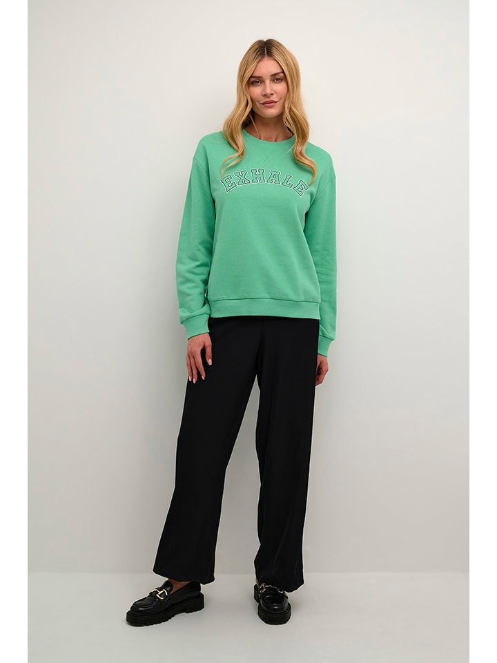 Kaffe Bluza w kolorze zielonym rozmiar: XS