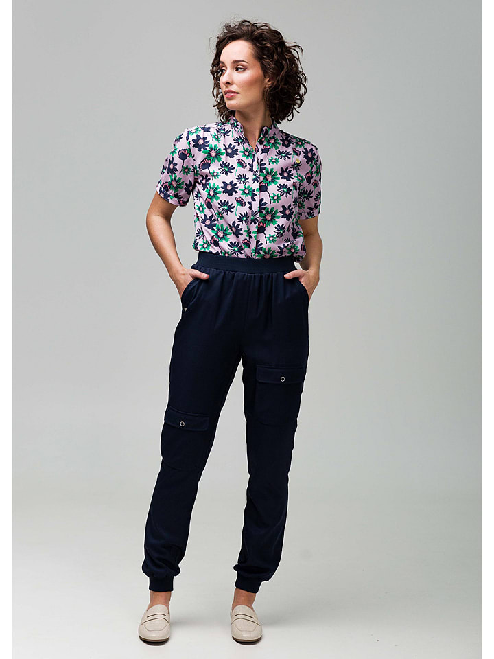 4funkyflavours Bojówki "Keep On Going" w kolorze granatowym rozmiar: L