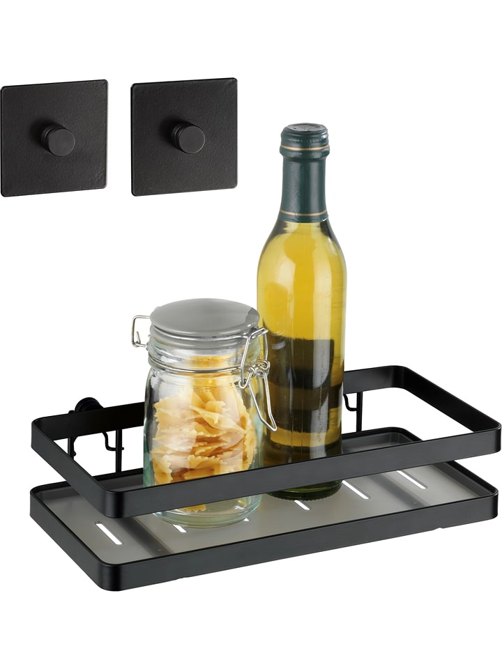 Wenko Regał kuchenny "Gala" w kolorze czarno-szarym - 25 x 5,5 x 12 cm rozmiar: onesize