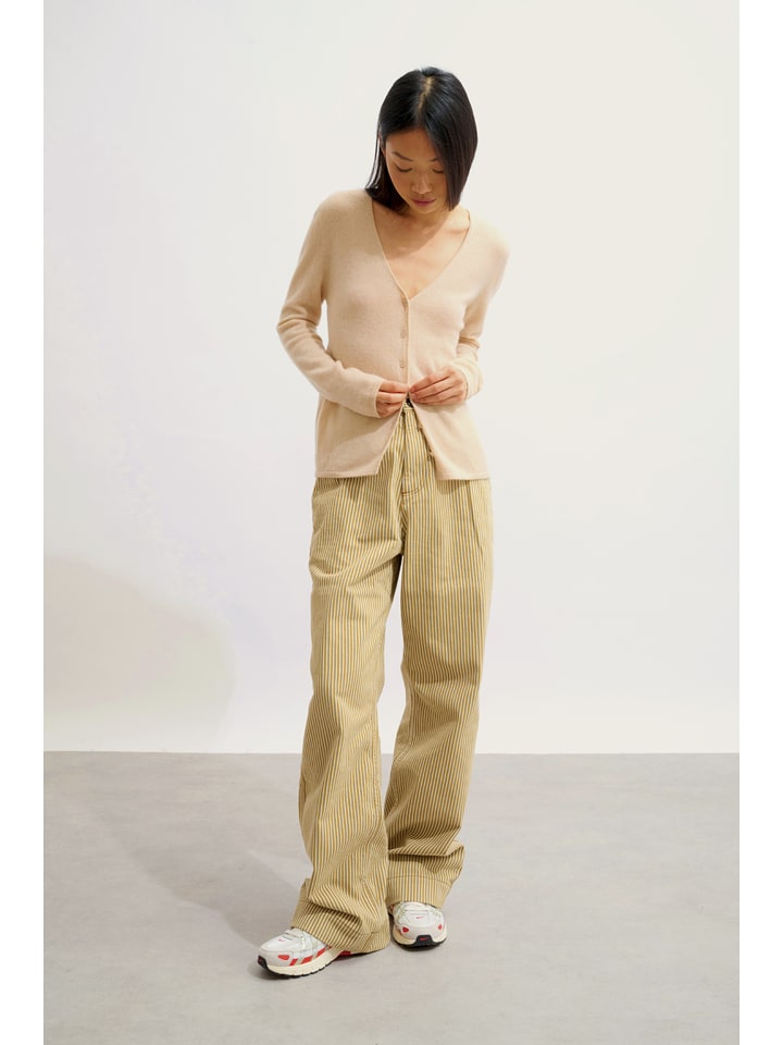 AUTHENTIC CASHMERE Kaszmirowy kardigan "Chalais" w kolorze kremowym rozmiar: S