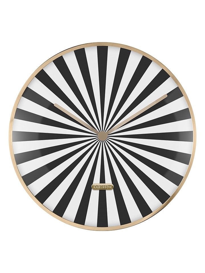 Karlsson Zegar ścienny "Candy Swirl Dome" w kolorze czarno-białym - Ø 40 cm rozmiar: onesize