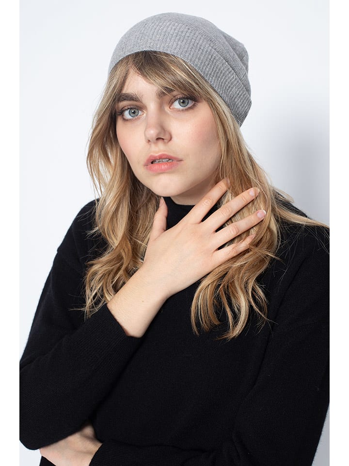 Perfect Cashmere Kaszmirowa czapka "Faith" w kolorze jasnoszarym rozmiar: onesize