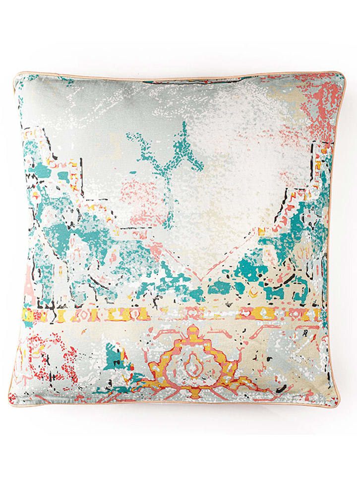 Tomasucci Poduszka "Eden" w kolorze biało-turkusowo-żółtym - 60 x 60 cm rozmiar: onesize