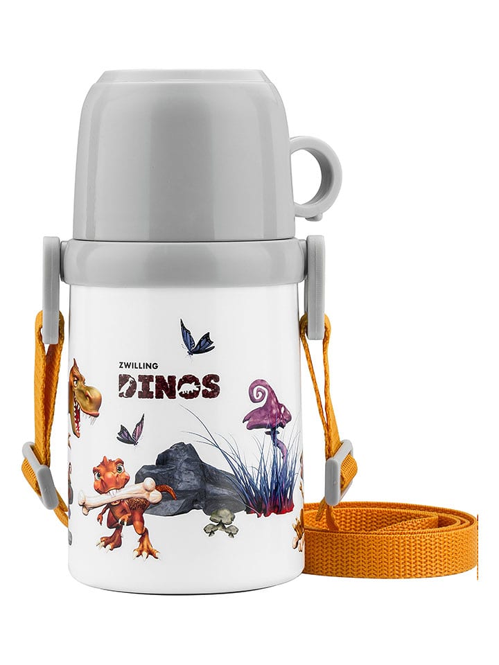 Zwilling Butelka termiczna "Dinos" w kolorze szarym ze wzorem - 380 ml rozmiar: onesize