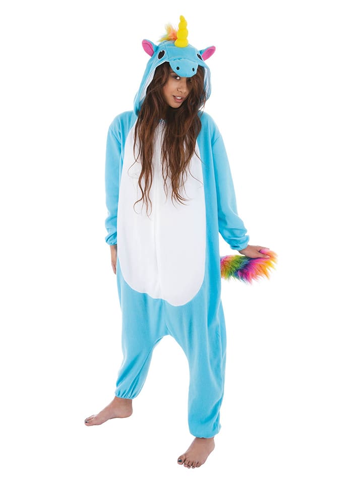 CHAKS Kombinezon kostiumowy "Unicorn" w kolorze błękitnym rozmiar: M