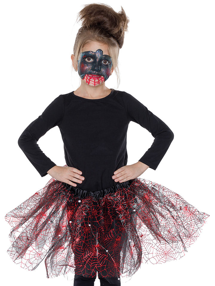 Party x People Spódnica kostiumowa LED w kolorze czarno-czerwonym rozmiar: onesize