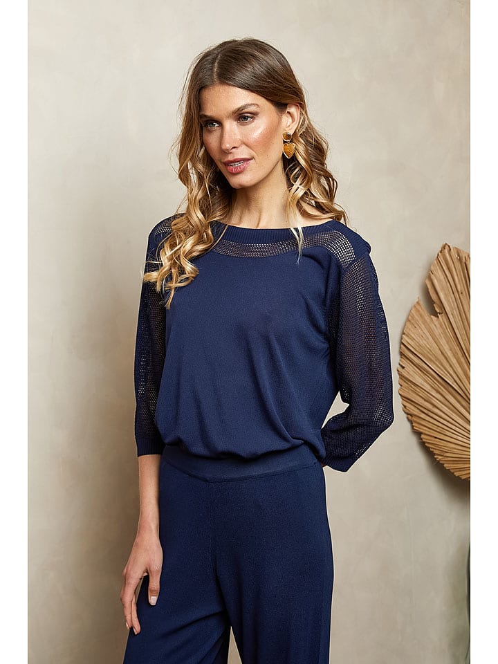 Joséfine Koszulka "Alison" w kolorze granatowym rozmiar: M