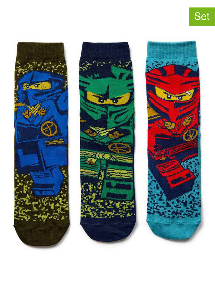 LEGO Skarpety (3 pary) ze wzorem rozmiar: 37-39