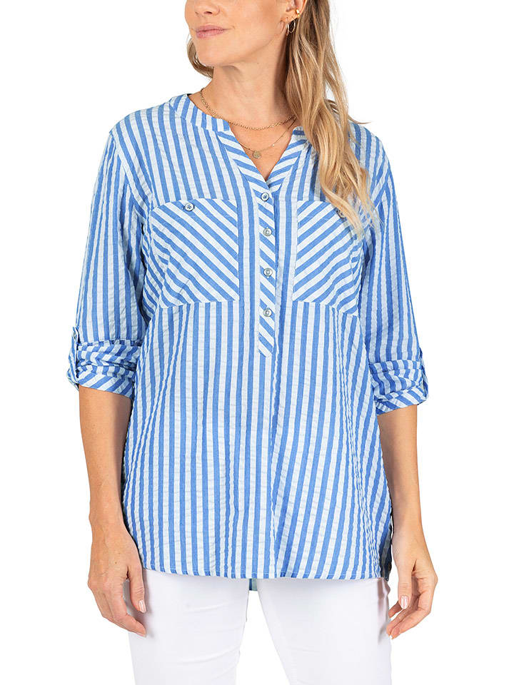 Timezone Bluzka w kolorze niebieskim rozmiar: XXL