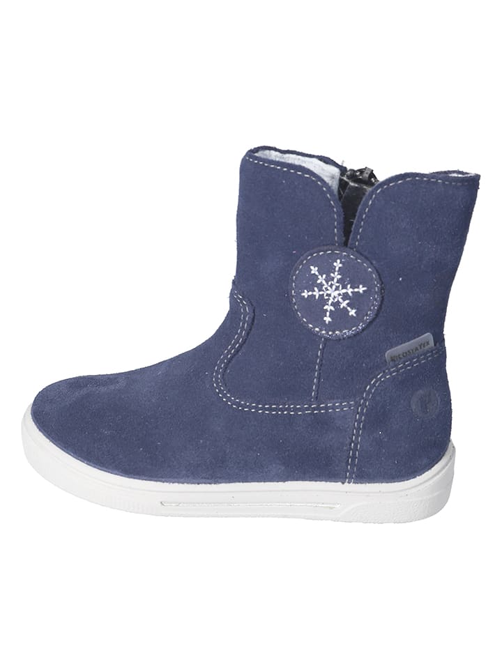 Ricosta Skórzane kozaki "Candy" w kolorze niebieskim rozmiar: 27