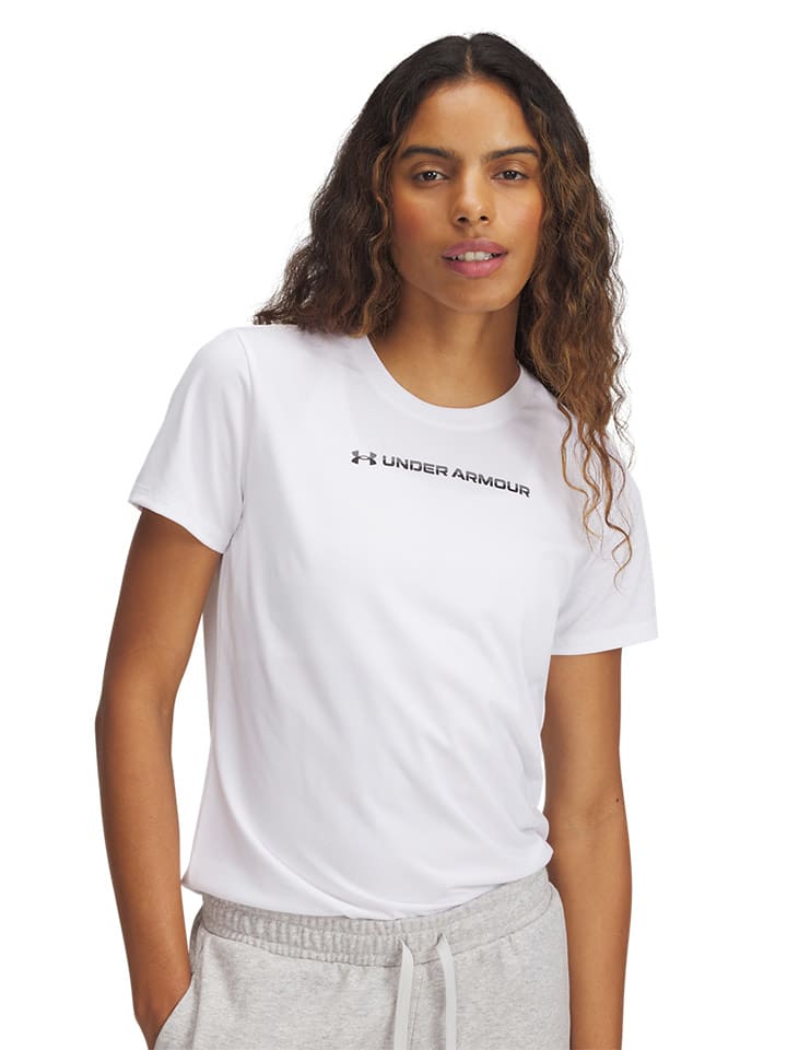 Under Armour Koszulka sportowa w kolorze białym rozmiar: XS