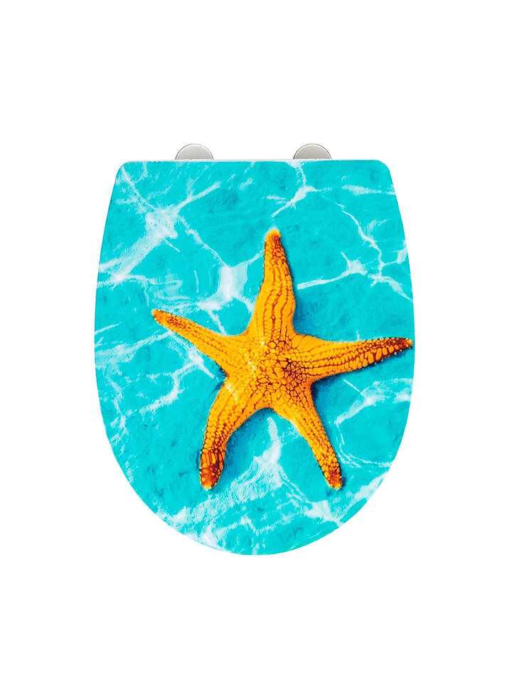 Wenko Automatyczna deska WC w kolorze turkusowo-pomarańczowym rozmiar: onesize