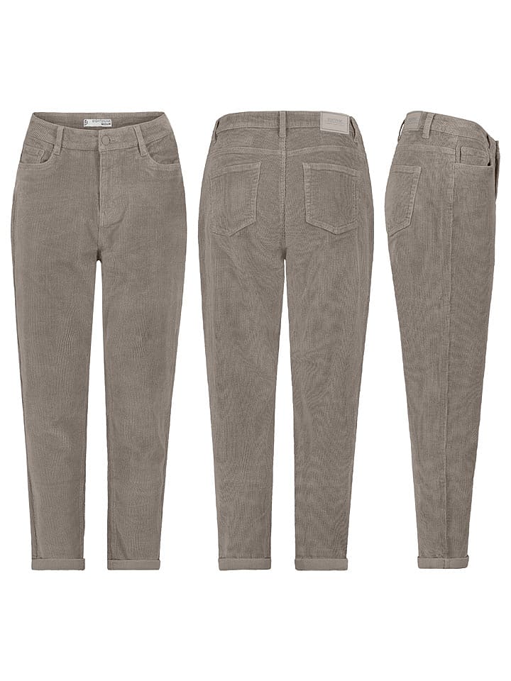 Eight2Nine Spodnie sztruksowe w kolorze szarym rozmiar: M