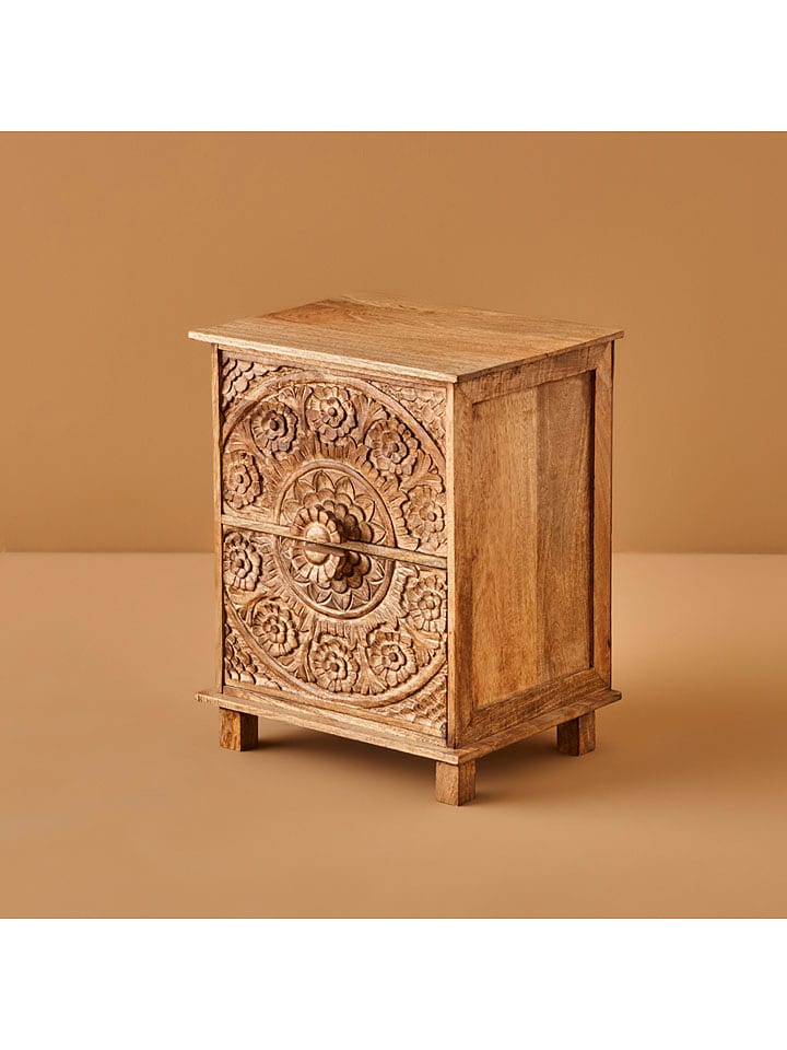 BELLA MAISON Stolik nocny "Venus" w kolorze jasnobrązowym - 40 x 50 x 37 cm rozmiar: onesize