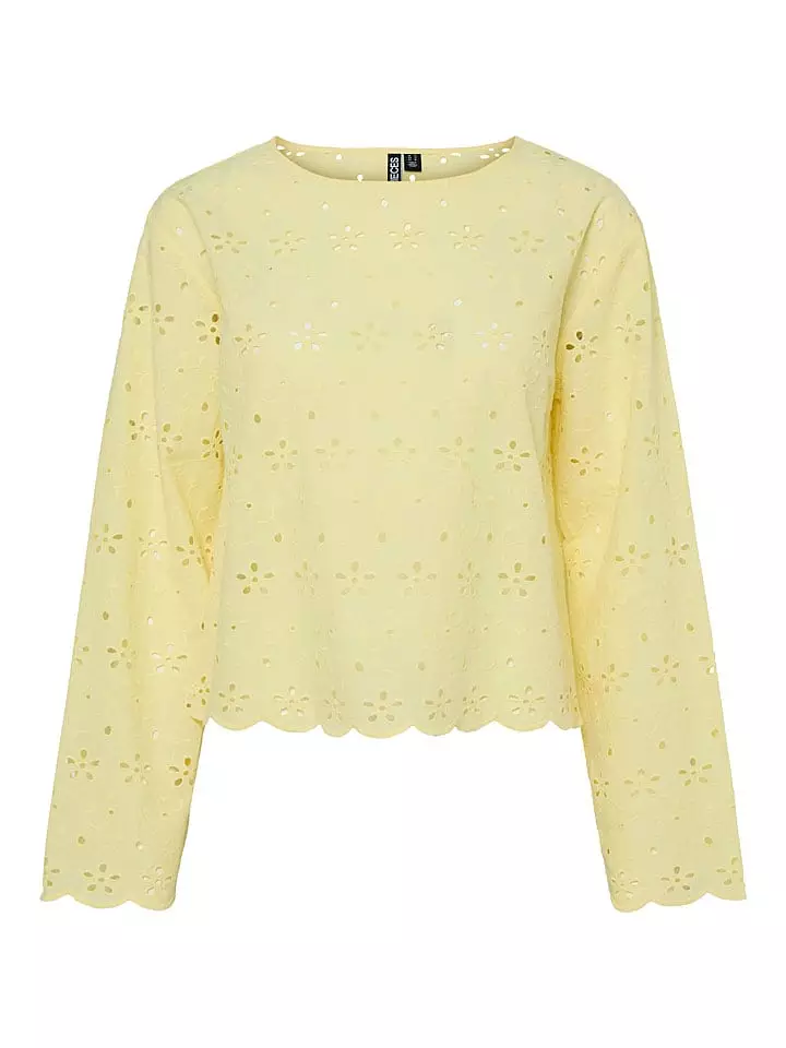 Pieces Sweter "Tarmorine" w kolorze żółtym rozmiar: XS