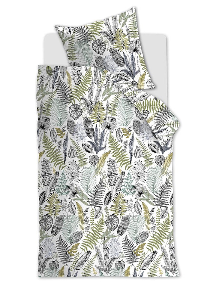 At Home Komplet pościeli "Primeval" w kolorze czarno-zielonym rozmiar: 155x220 cm