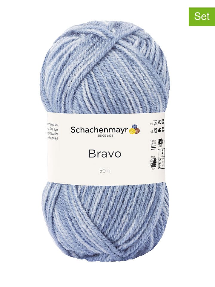 Schachenmayr since 1822 Przędza z tworzywa sztucznego (20 szt.) w kolorze niebiesko-białym - 20 x 50 g rozmiar: onesize