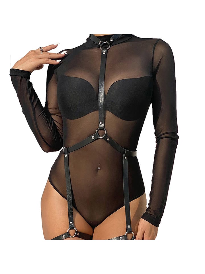 INTIMAX Paski harness w kolorze czarnym rozmiar: S