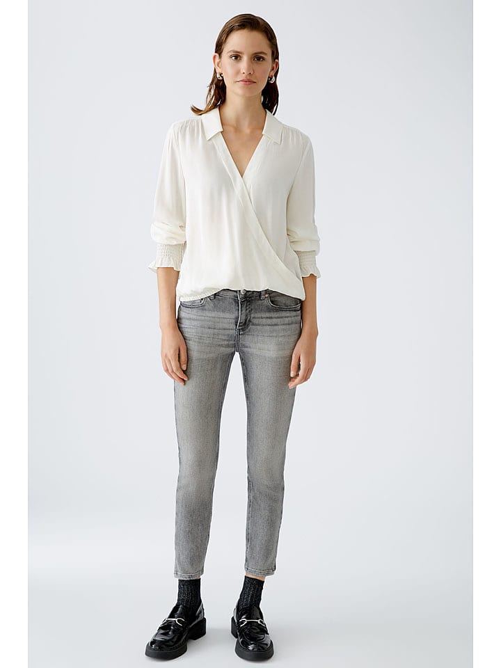 Oui Bluzka w kolorze białym rozmiar: 42