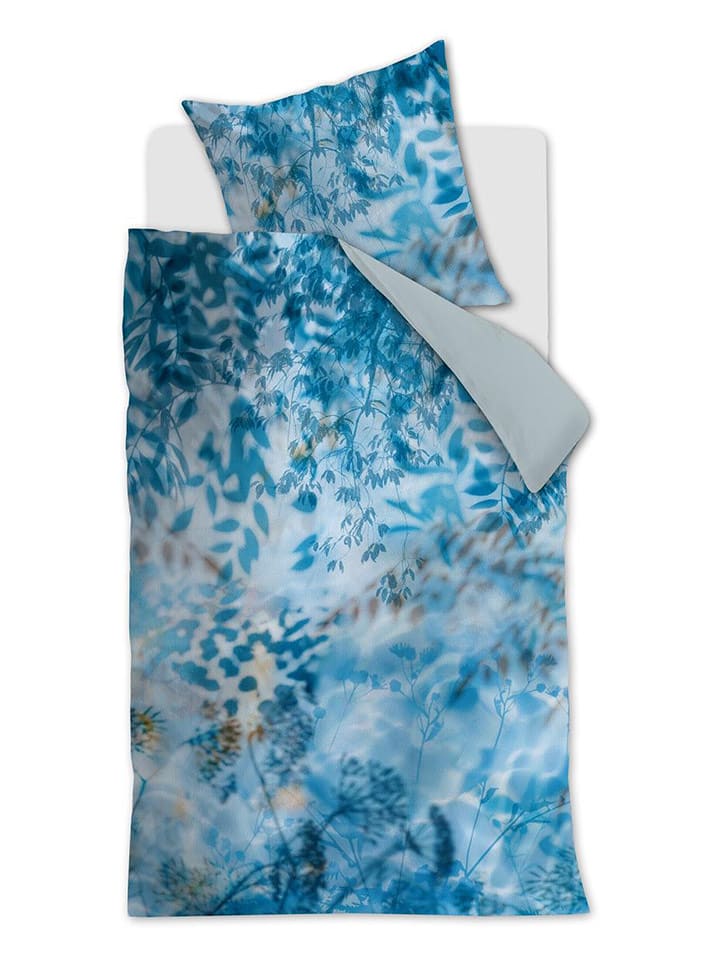Beddinghouse Komplet pościeli satynowej "Ombre" w kolorze błękitnym rozmiar: 135x200 cm