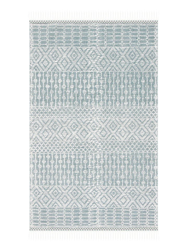 Safavieh Wełniany dywan "Natura" w kolorze turkusowo-błękitno-kremowym rozmiar: 122x183 cm